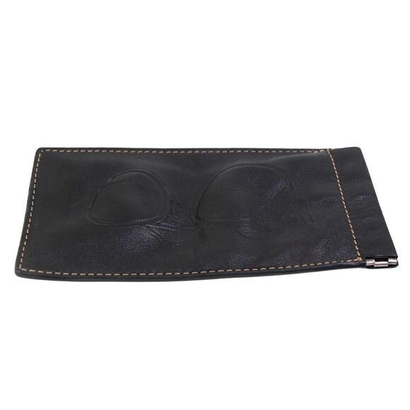 Fossil BLACK GENUINE LEATHER GLASSES SUNGLASSES CASE Sz 7"x3.5" - Picture 6 of 9